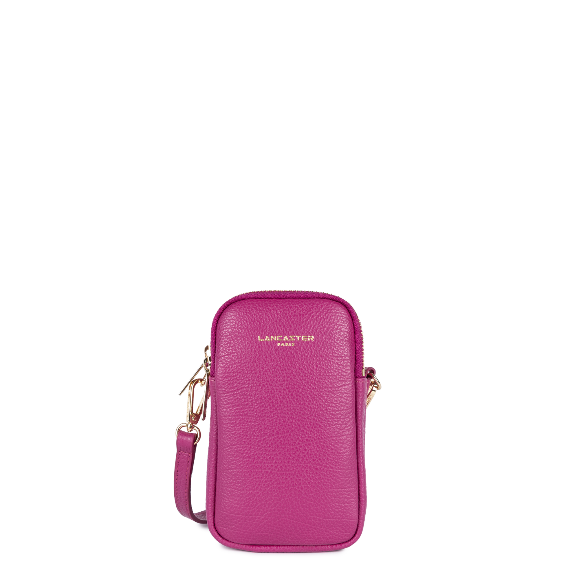 LANCASTER Pochette Smartphone Cuir Dune Noir – Format Compact 10x17x4 Cm – Élégance & Praticité