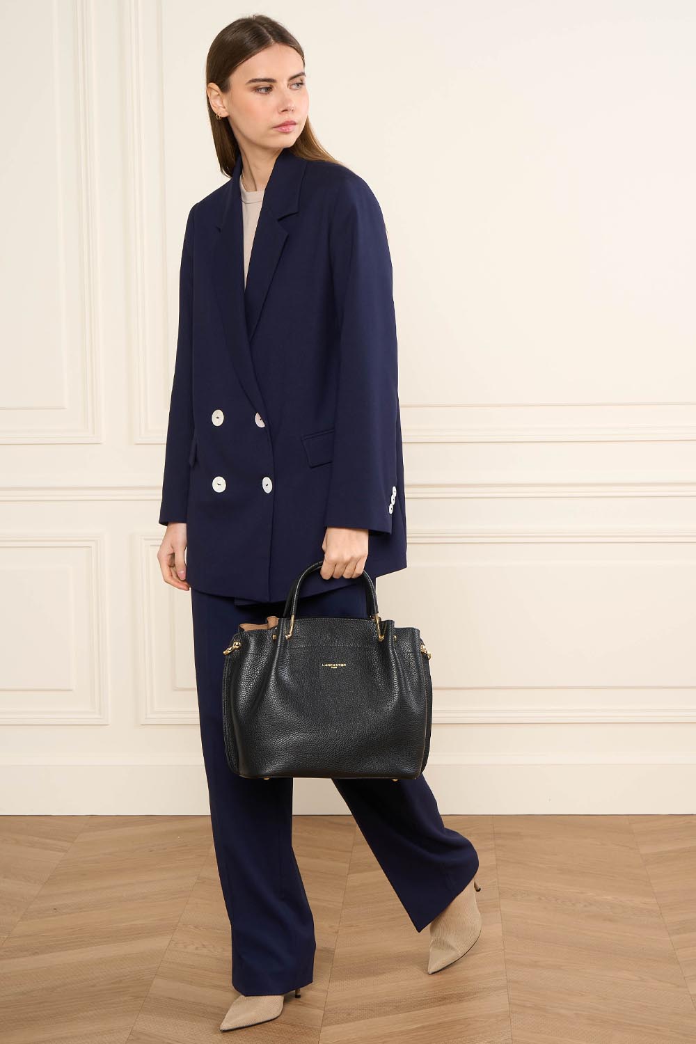 grand sac à main - foulonné double