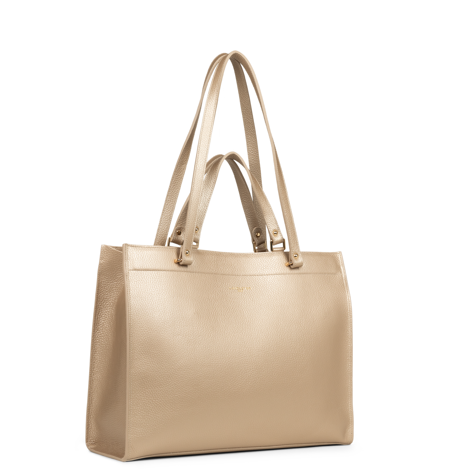 très grand sac cabas épaule - foulonné double