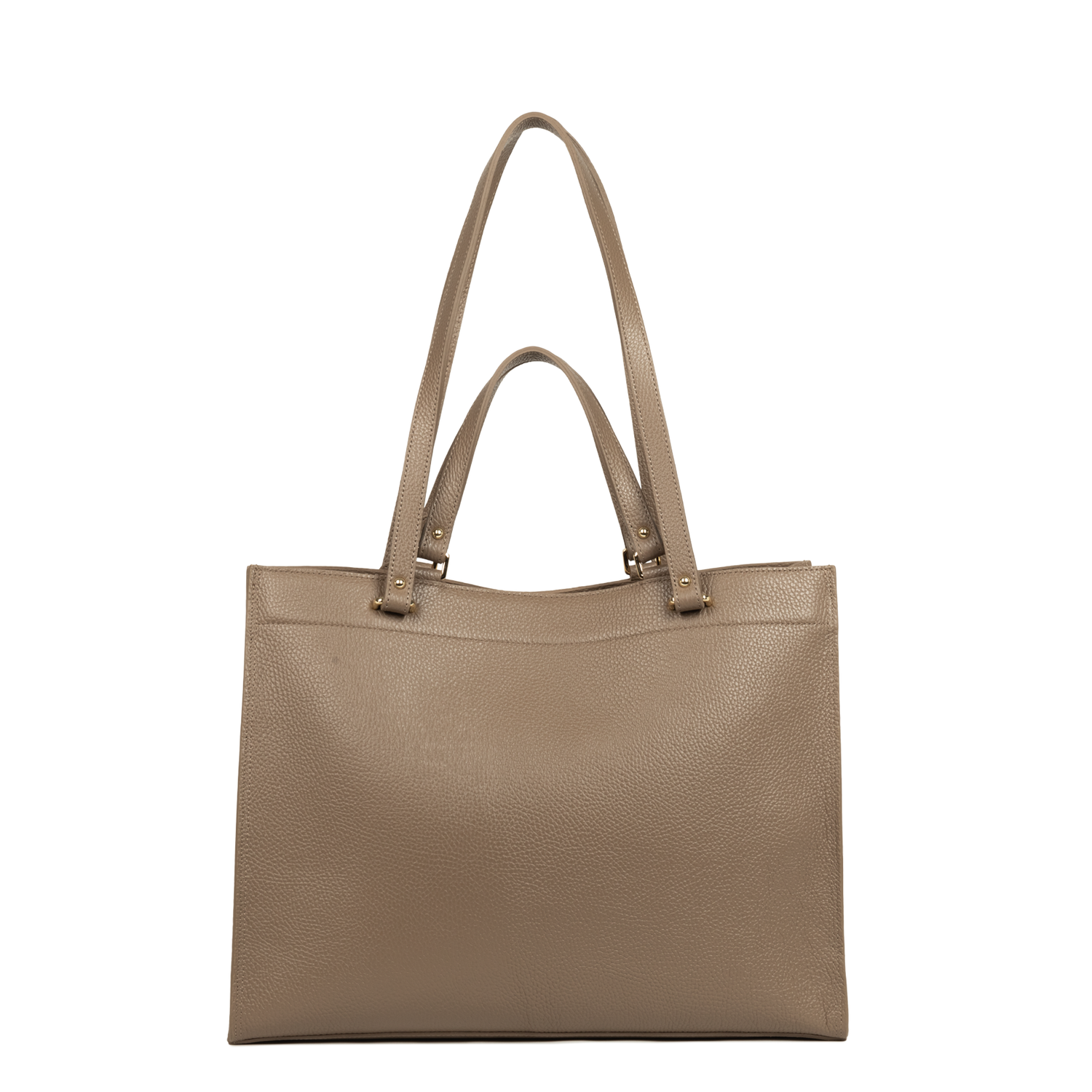 très grand sac cabas épaule - foulonné double