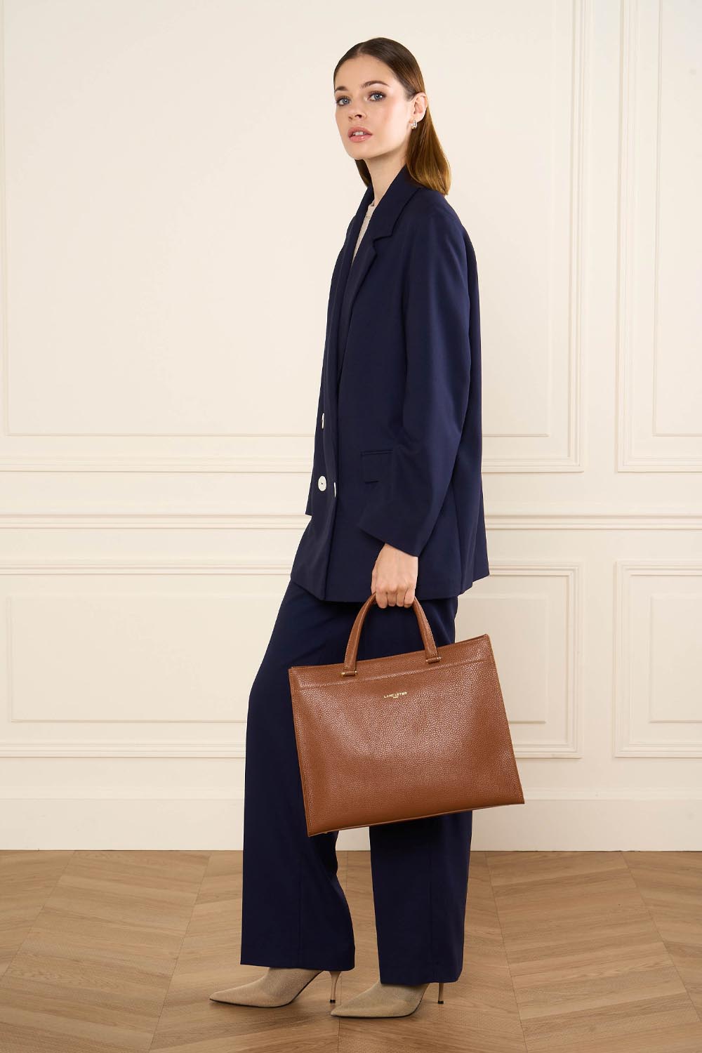 grand sac cabas épaule - foulonné double