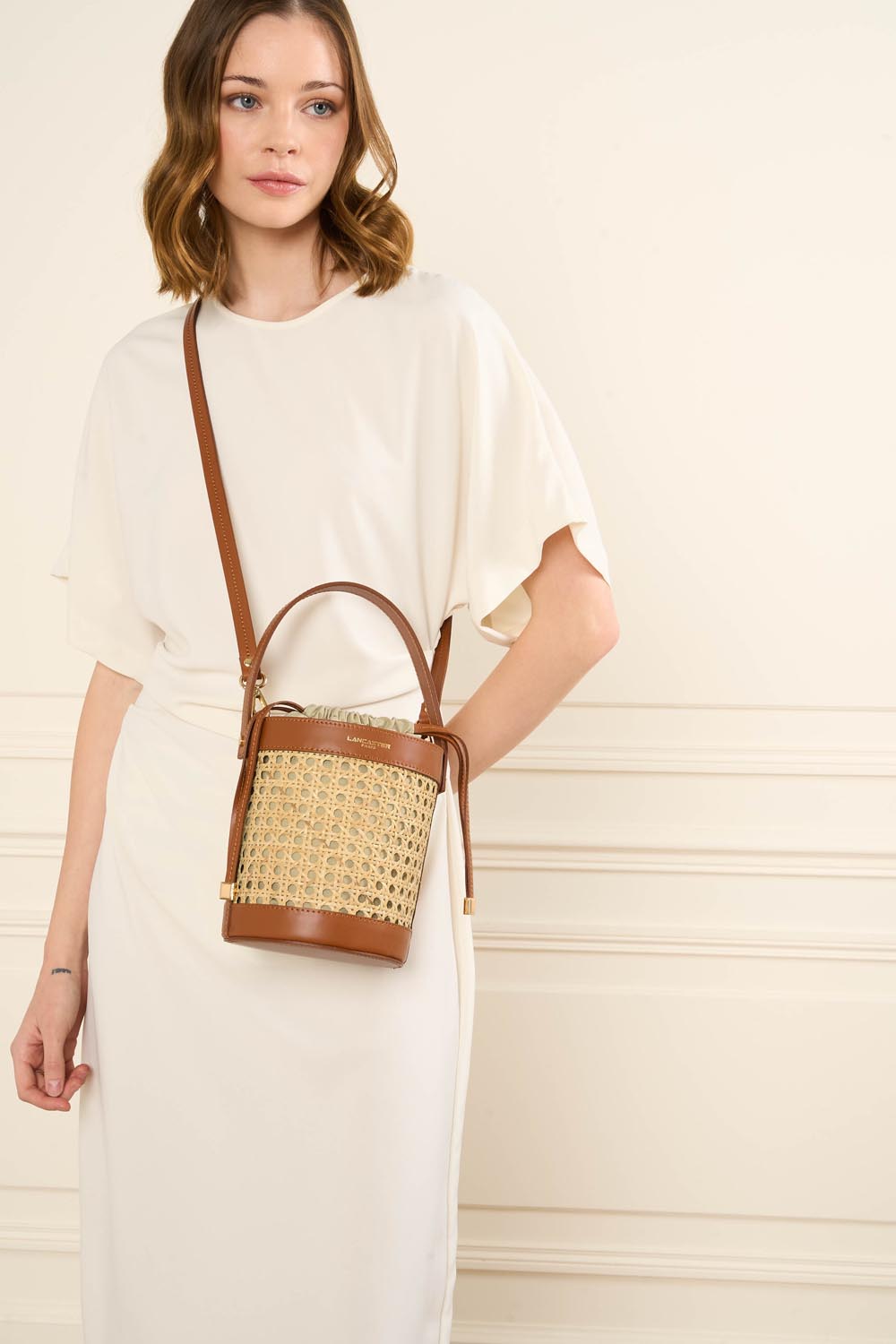 sac seau - cannage rotin