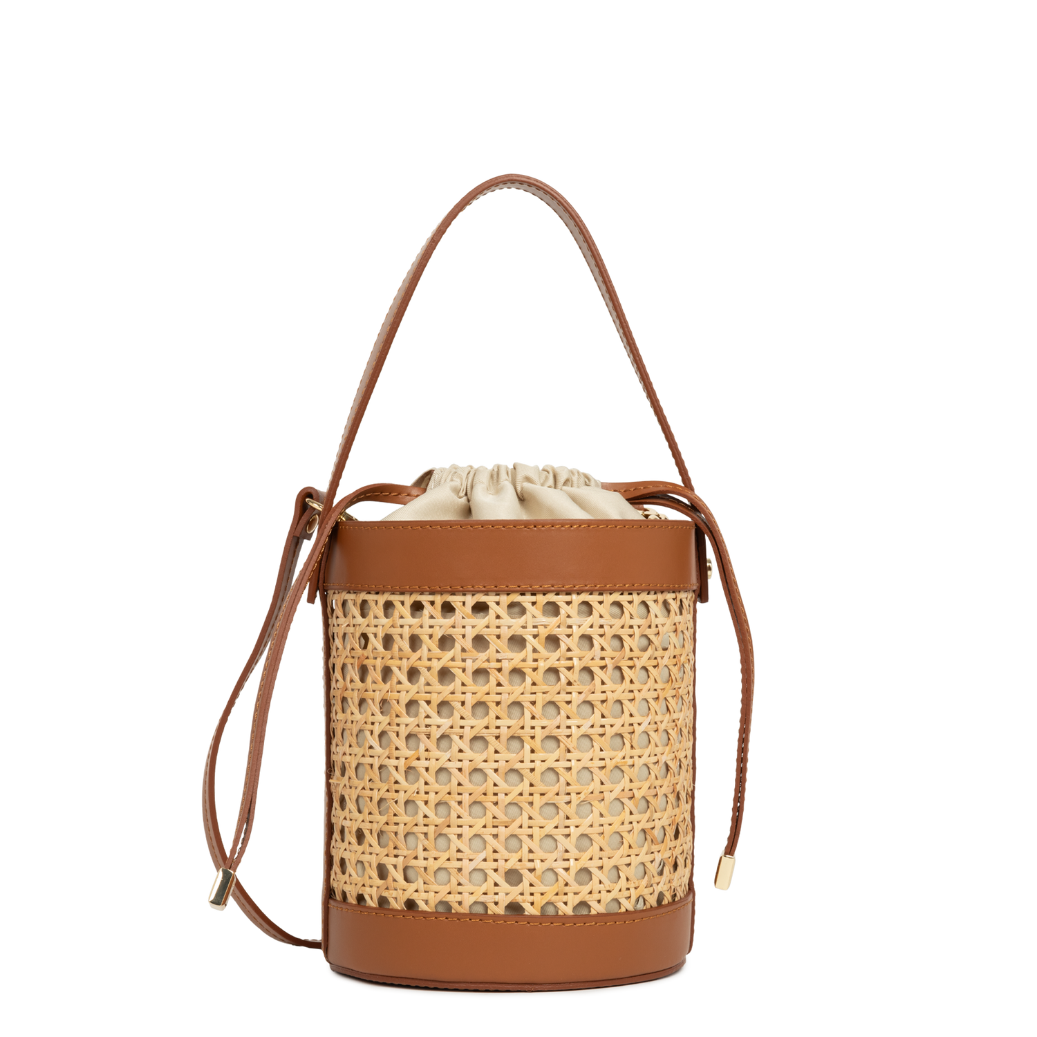 sac seau - cannage rotin