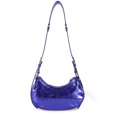 petit sac demi lune - rétro chouchou #couleur_bleu-nacr