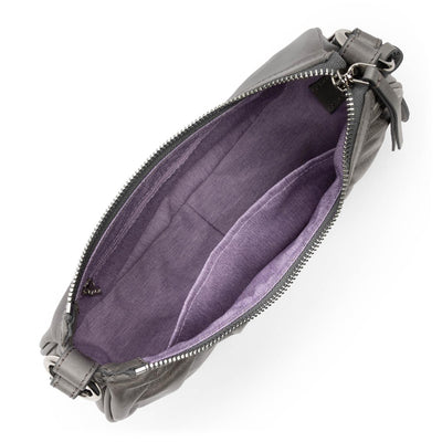 petit sac demi lune - rétro chouchou #couleur_gris