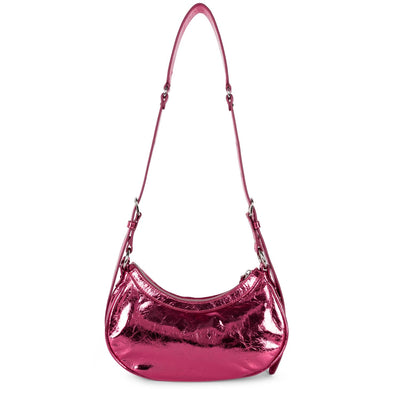 petit sac demi lune - rétro chouchou #couleur_rose-nacr