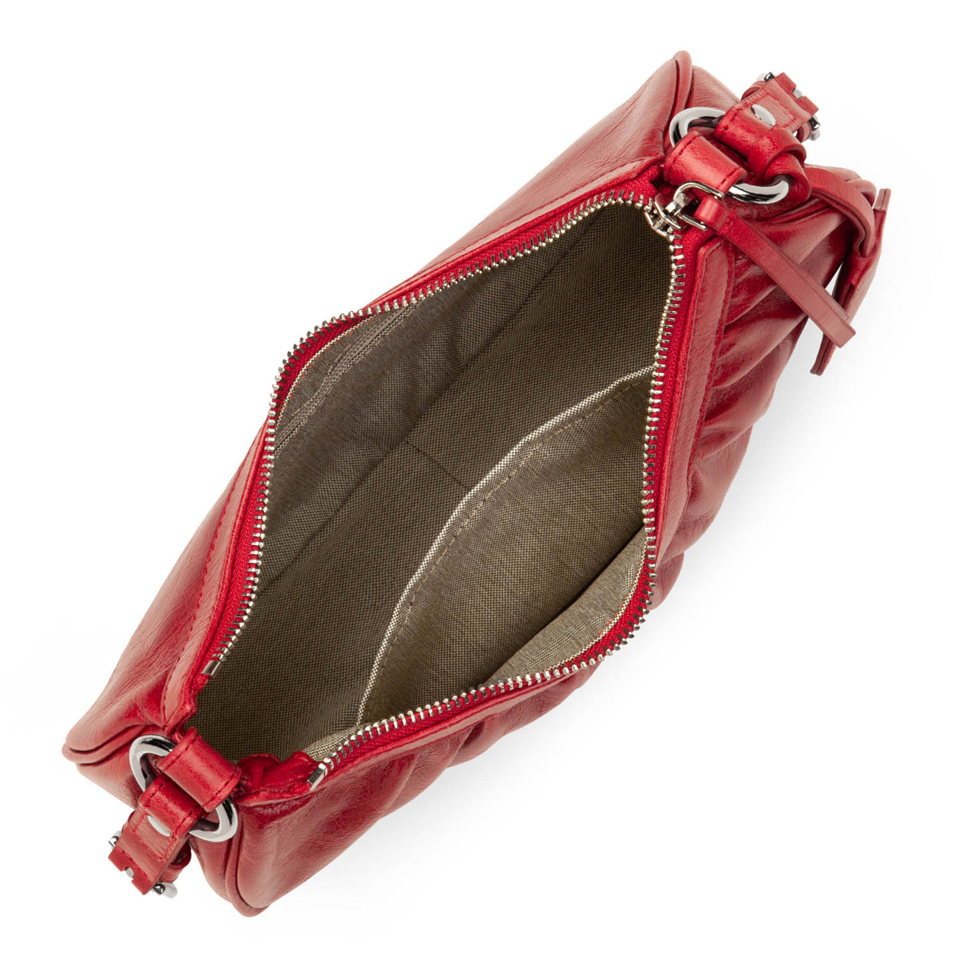 petit sac demi lune - rétro chouchou #couleur_rouge