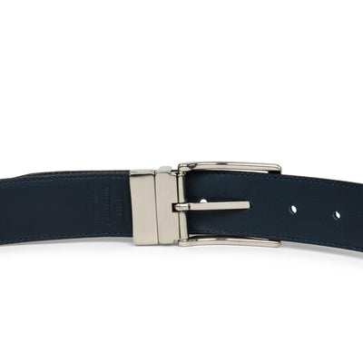 ceinture - ceinture cuir lisse homme #couleur_noir-bleu