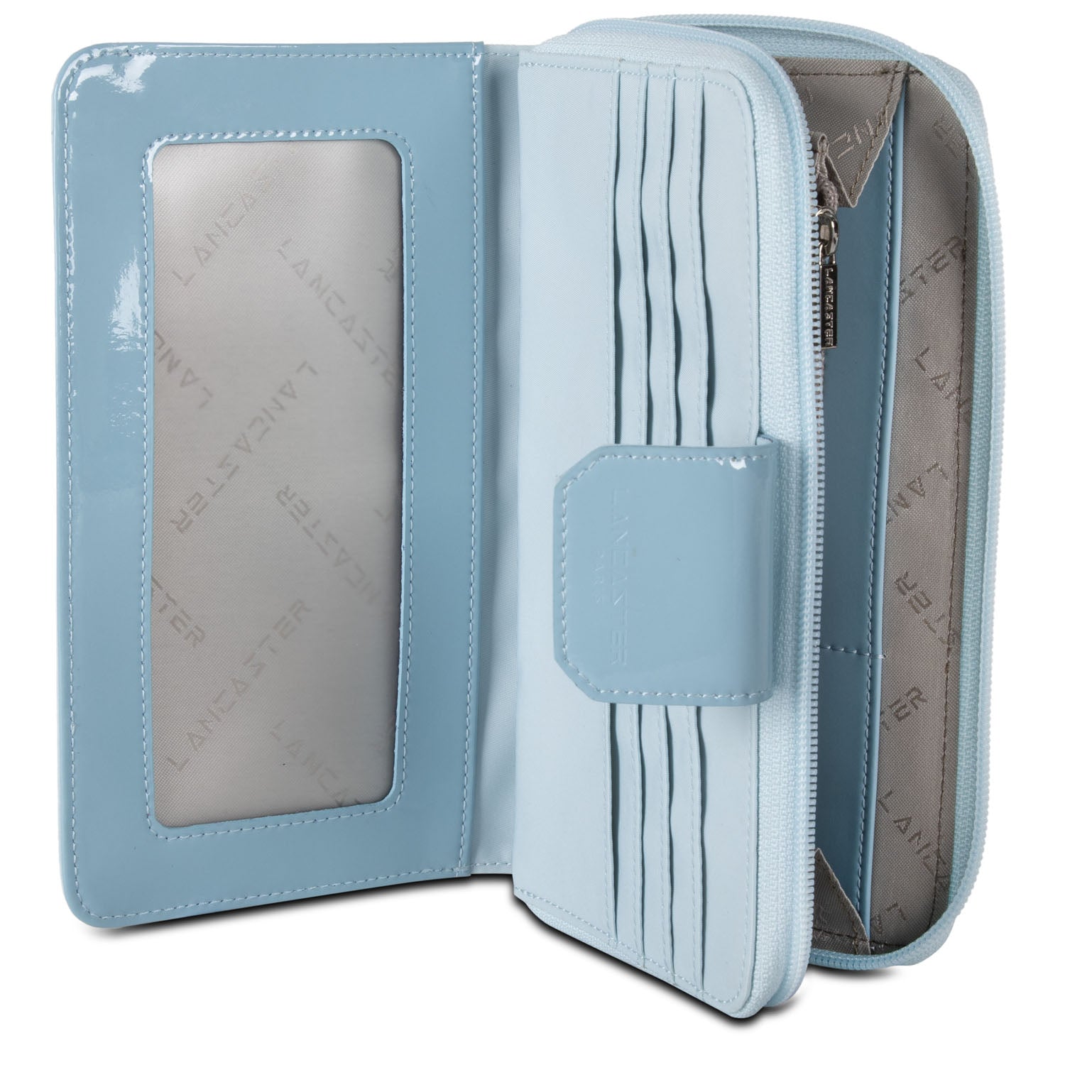 portefeuille compagnon dos à dos - basic verni