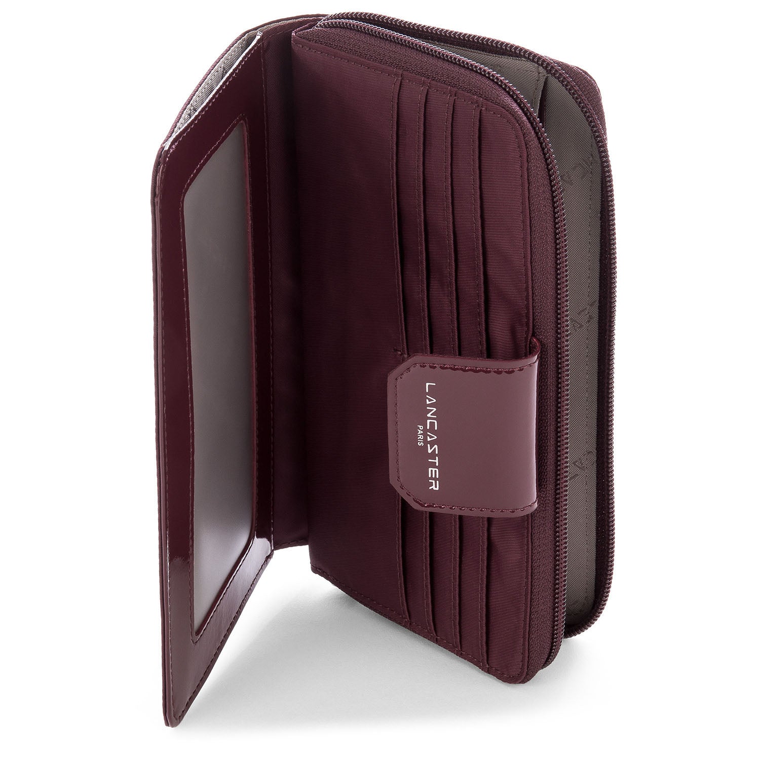 portefeuille compagnon dos à dos - basic verni