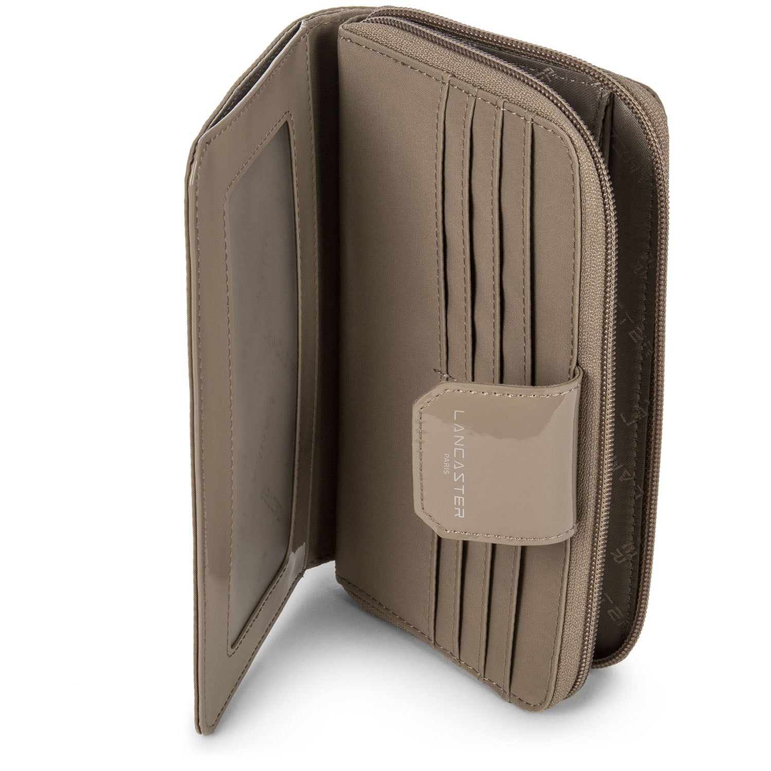 portefeuille compagnon dos à dos - basic verni