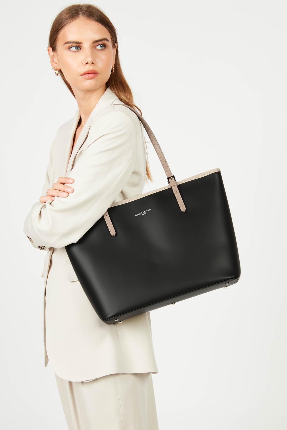 grand sac cabas épaule - smooth
