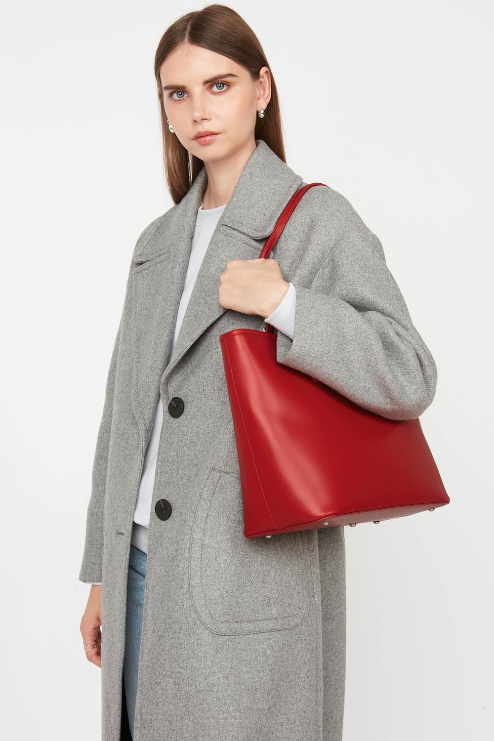 grand sac cabas épaule - smooth