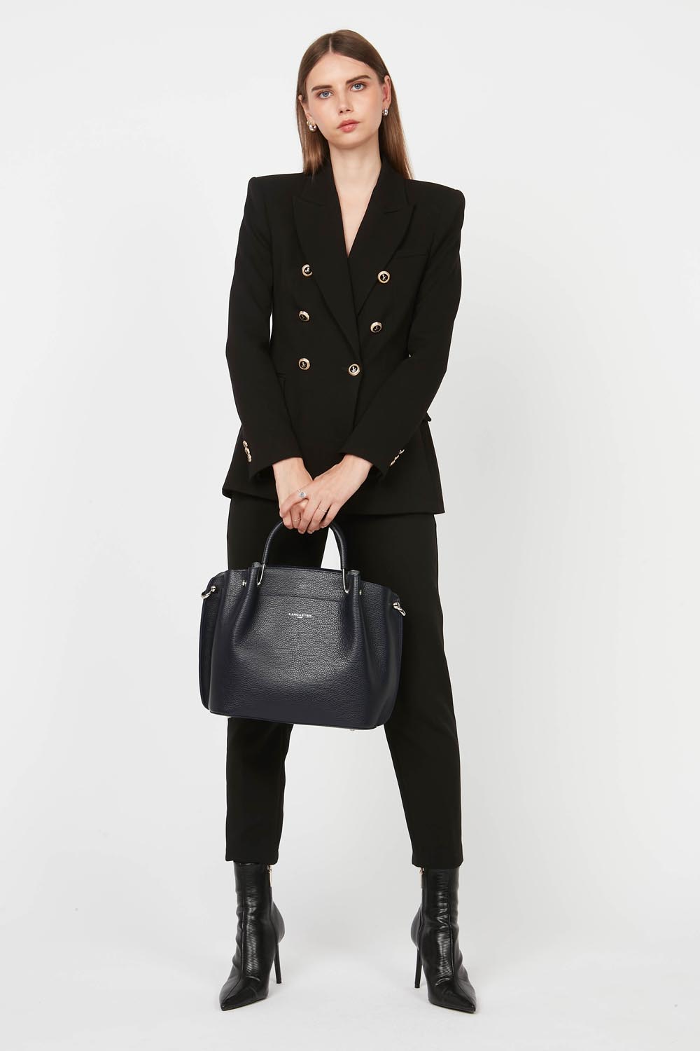 grand sac à main - foulonné double