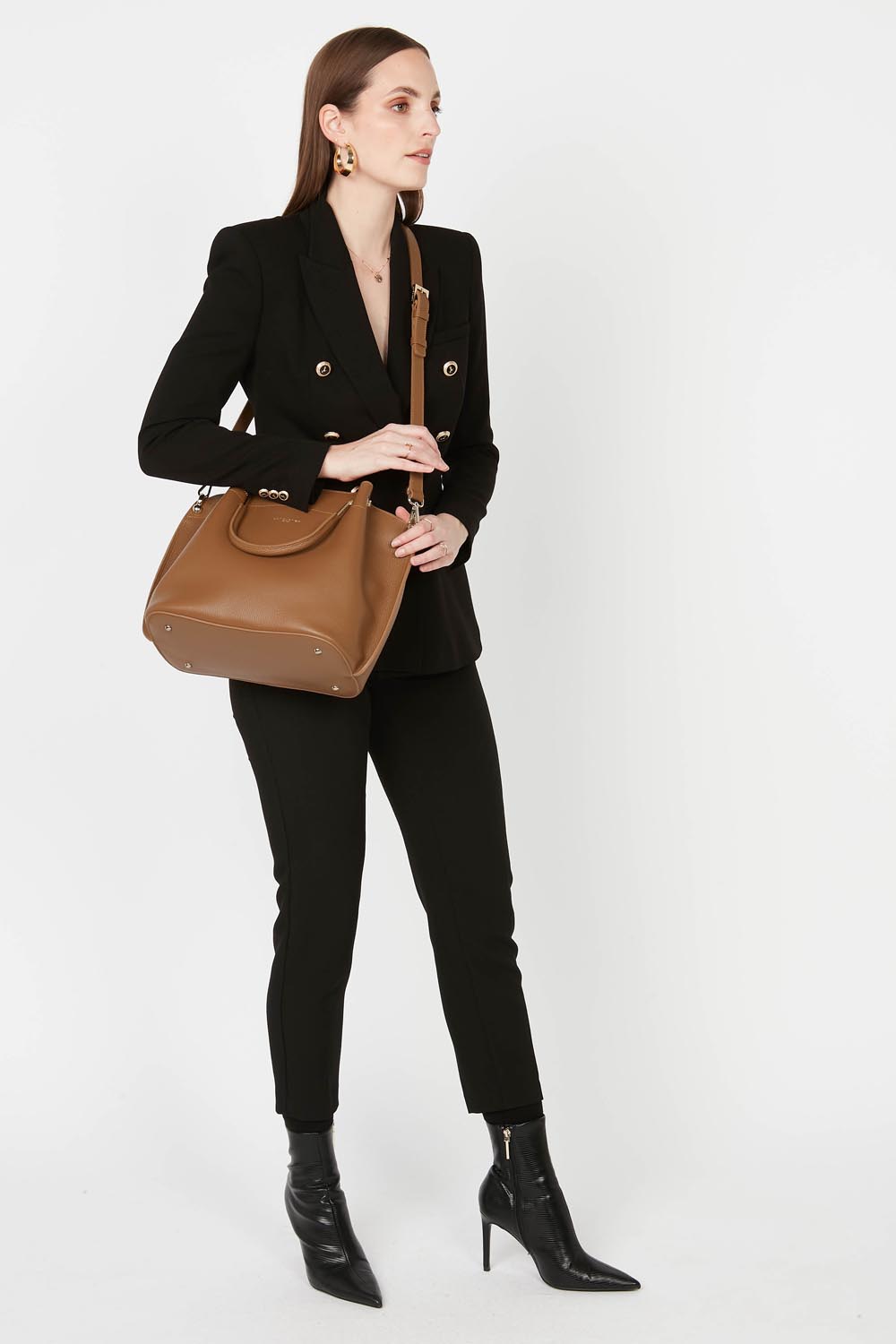 grand sac à main - foulonné double