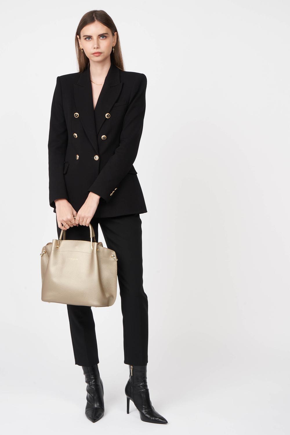 grand sac à main - foulonné double