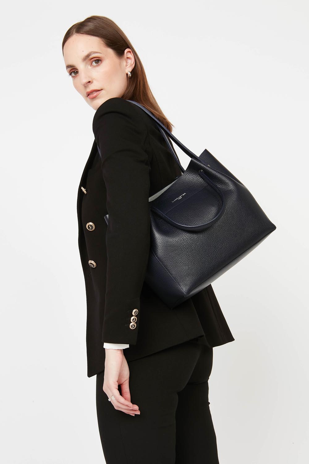 sac cabas épaule - foulonné double