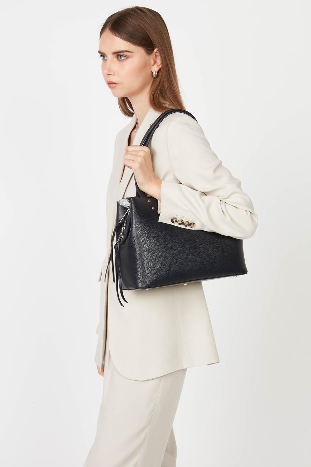 sac cabas épaule - foulonné double