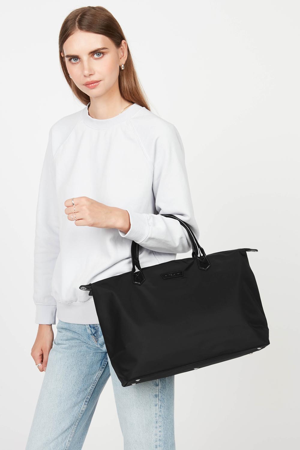 grand sac cabas main - basic verni