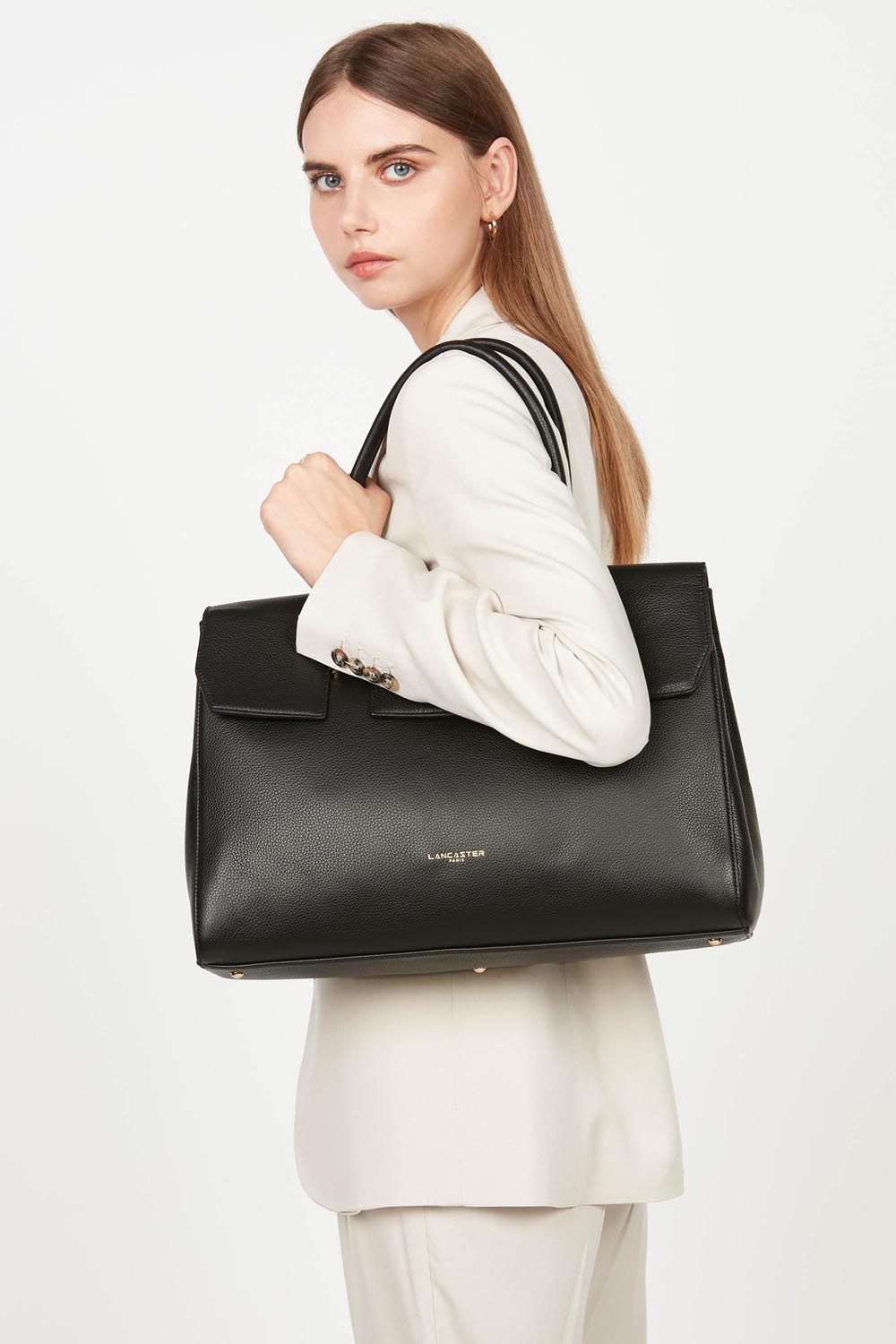 très grand sac cabas épaule - foulonné milano