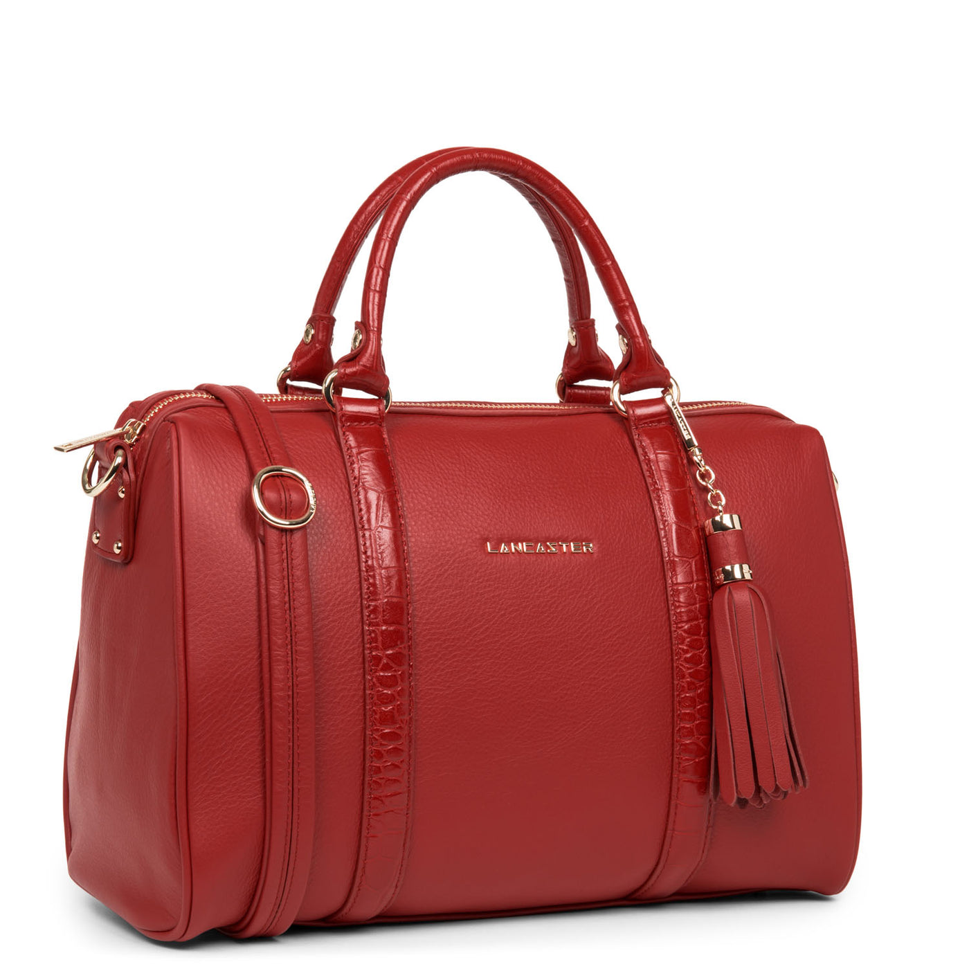 grand sac polochon - mademoiselle ana #couleur_rouge-croco