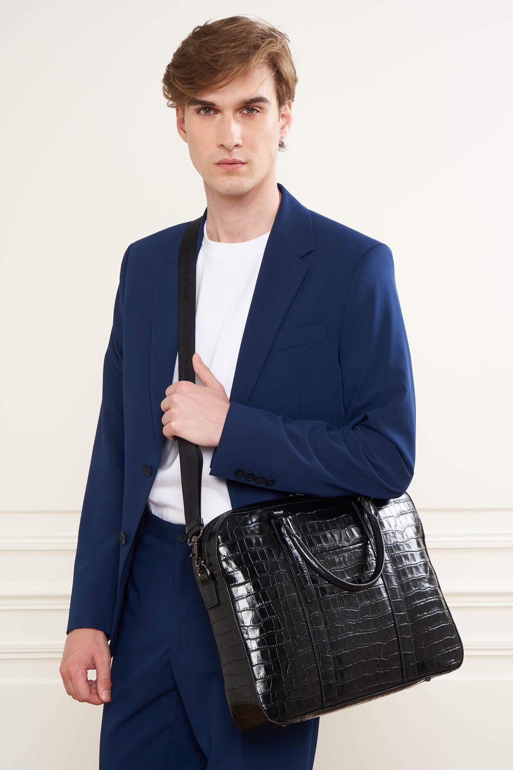 porte documents - croco homme #couleur_noir