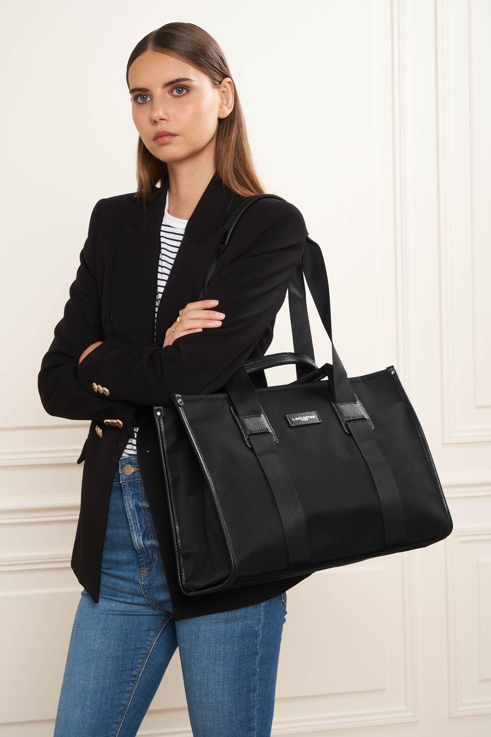 grand sac cabas épaule - basic faculty #couleur_noir
