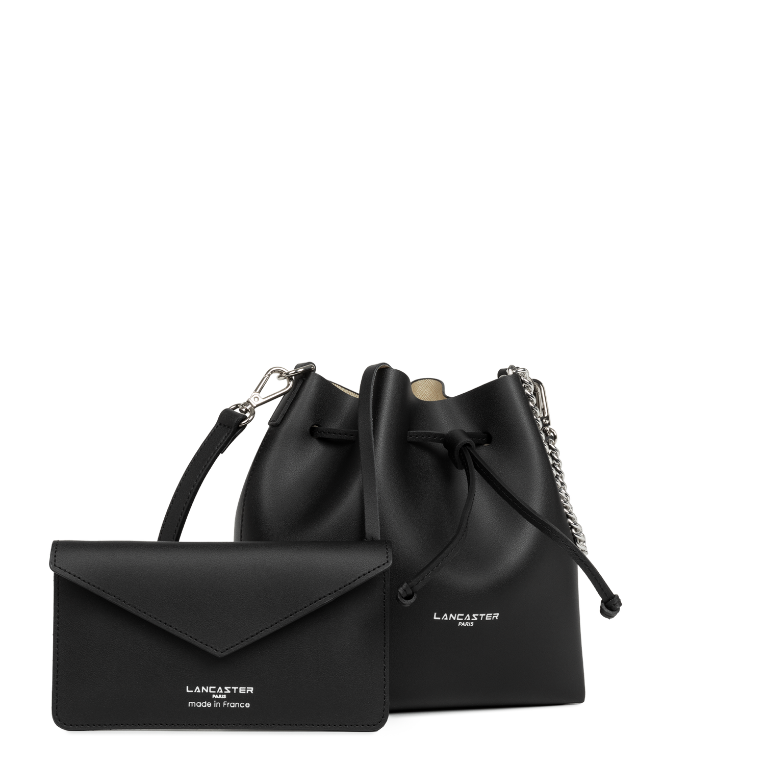 Lancaster paris matte smooth leather bucket bag sale