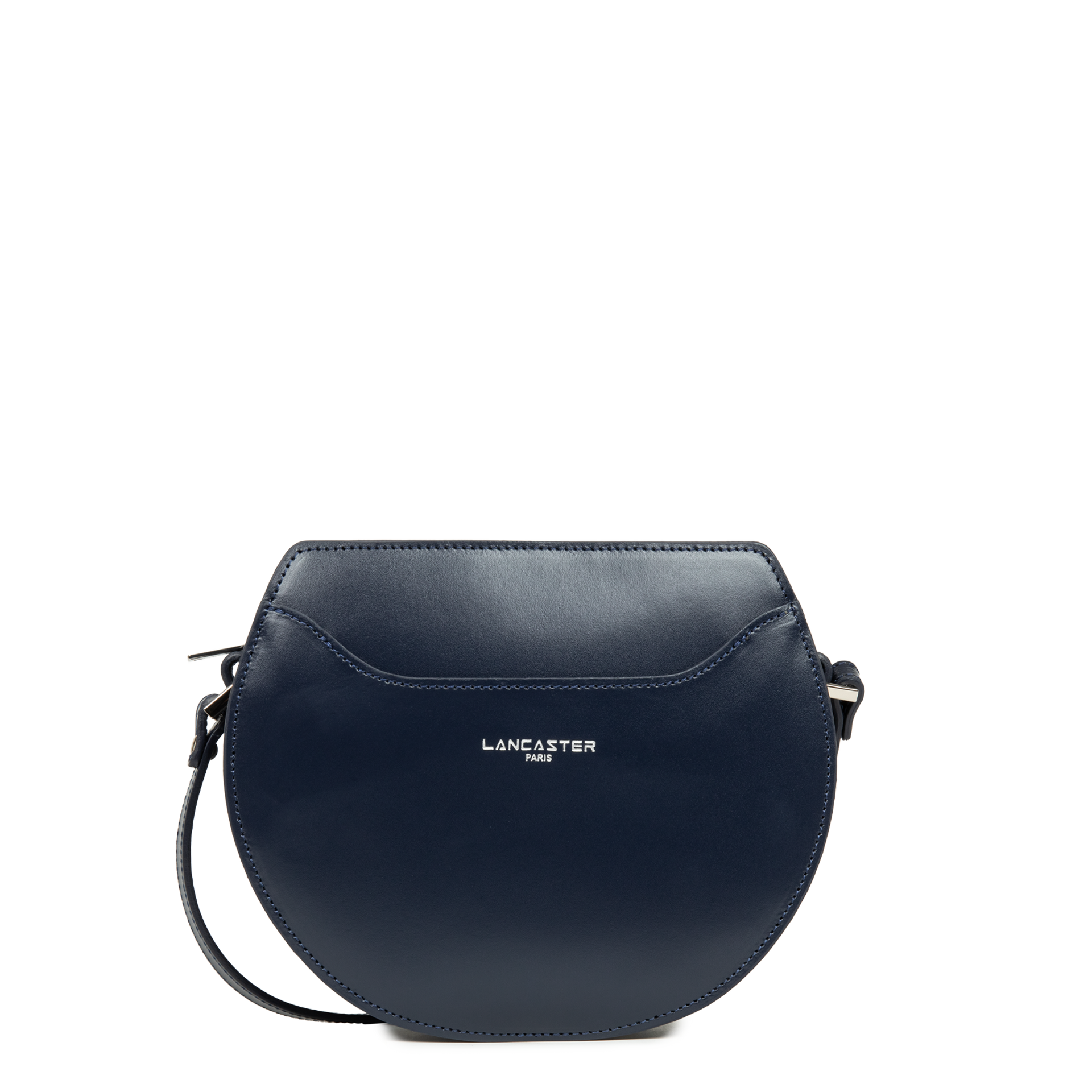 Leather Sac Vendome Lancaster Half Moon Bag Suave Lune Bleu Foncé