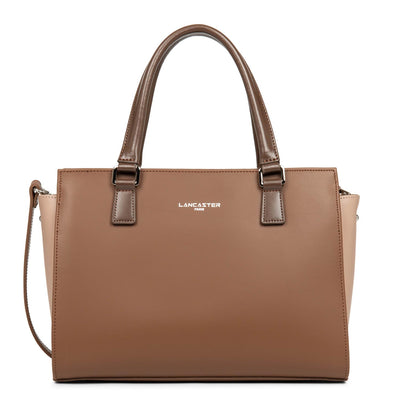 sac à main - smooth #couleur_vison-nude-fonc-marron