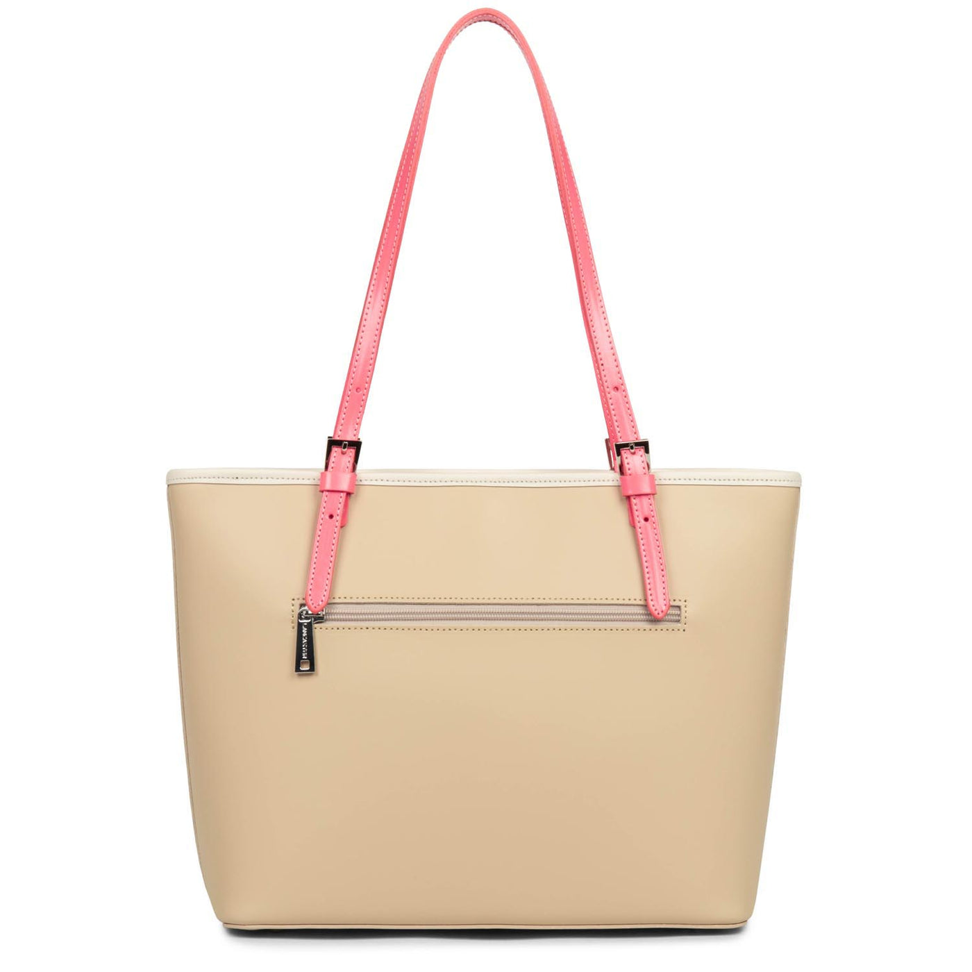 sac cabas épaule - smooth #couleur_beige-ecru-rose-fonc