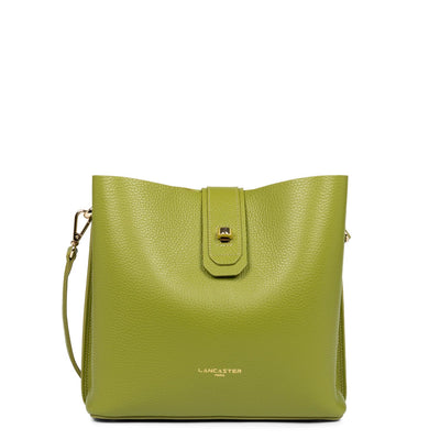 petit sac seau - foulonné double #couleur_olive-in-cleri