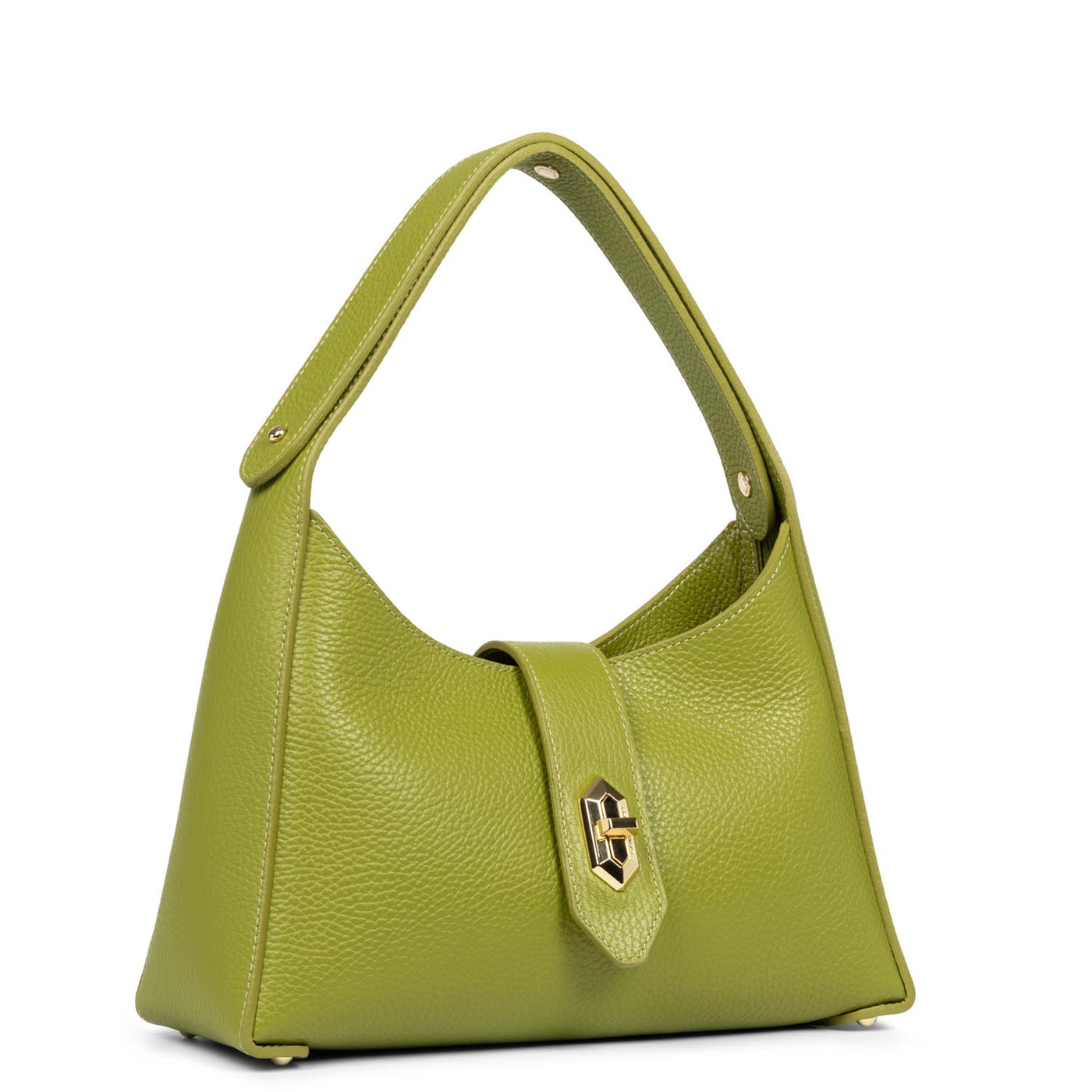 sac hobo - foulonné double #couleur_olive-in-cleri