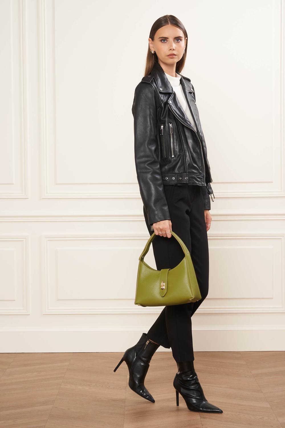 sac hobo - foulonné double #couleur_olive-in-cleri