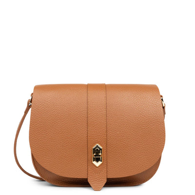 sac besace - top double #couleur_camel-in-orange