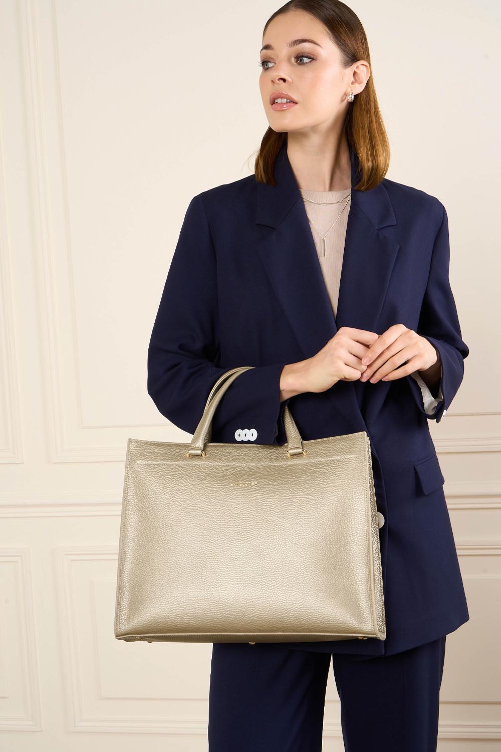 grand sac cabas épaule - foulonné double 