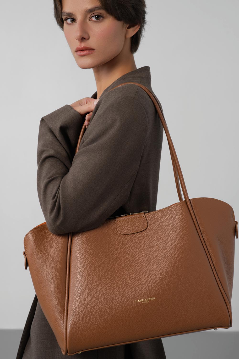 très grand sac cabas épaule - ida double 