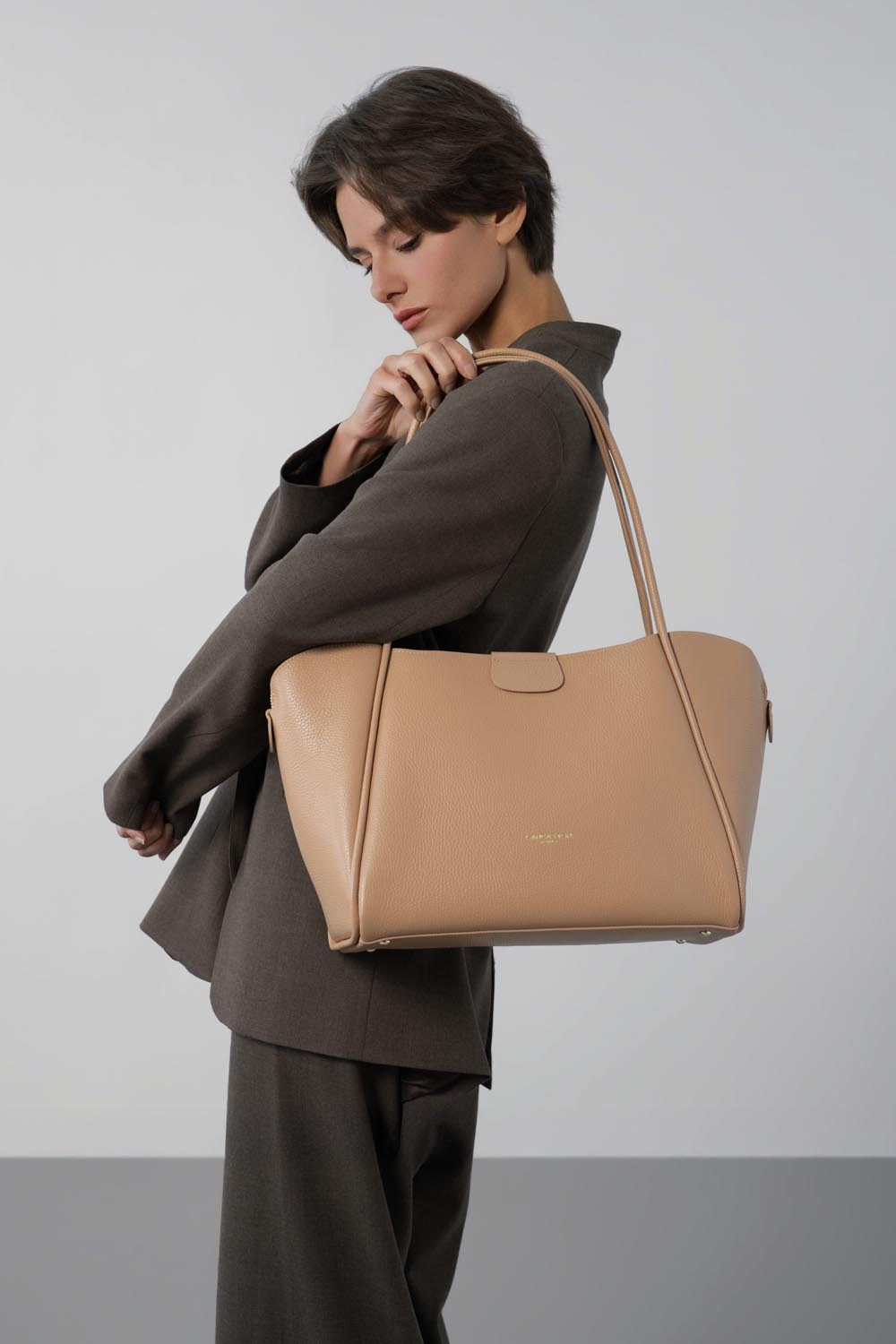 très grand sac cabas épaule - ida double 