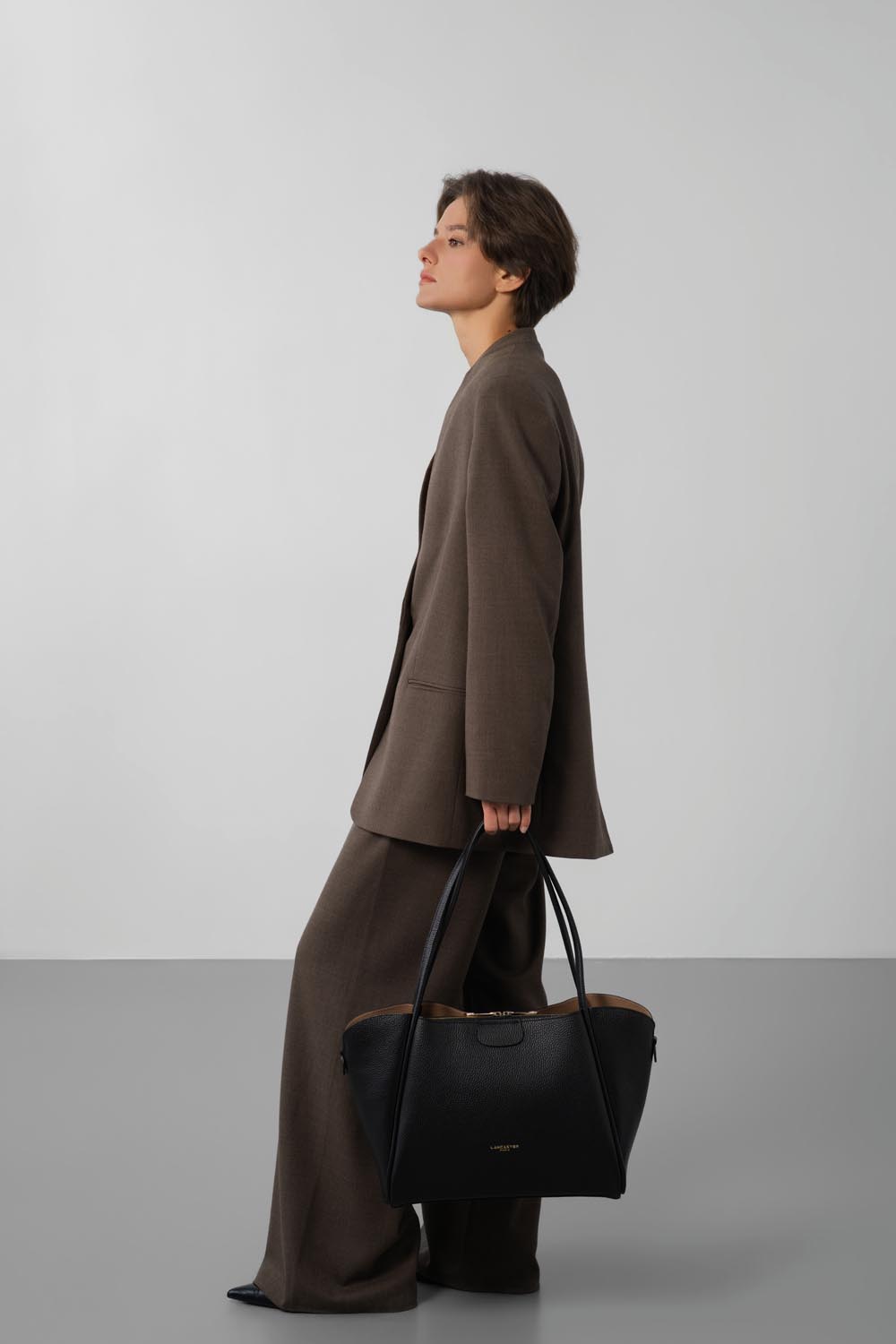 très grand sac cabas épaule - ida double 