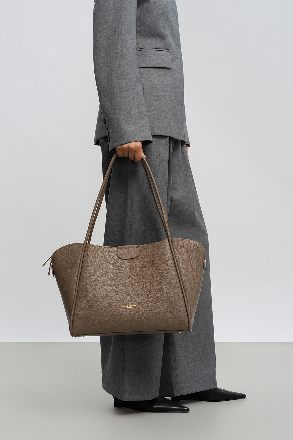 très grand sac cabas épaule - ida double 