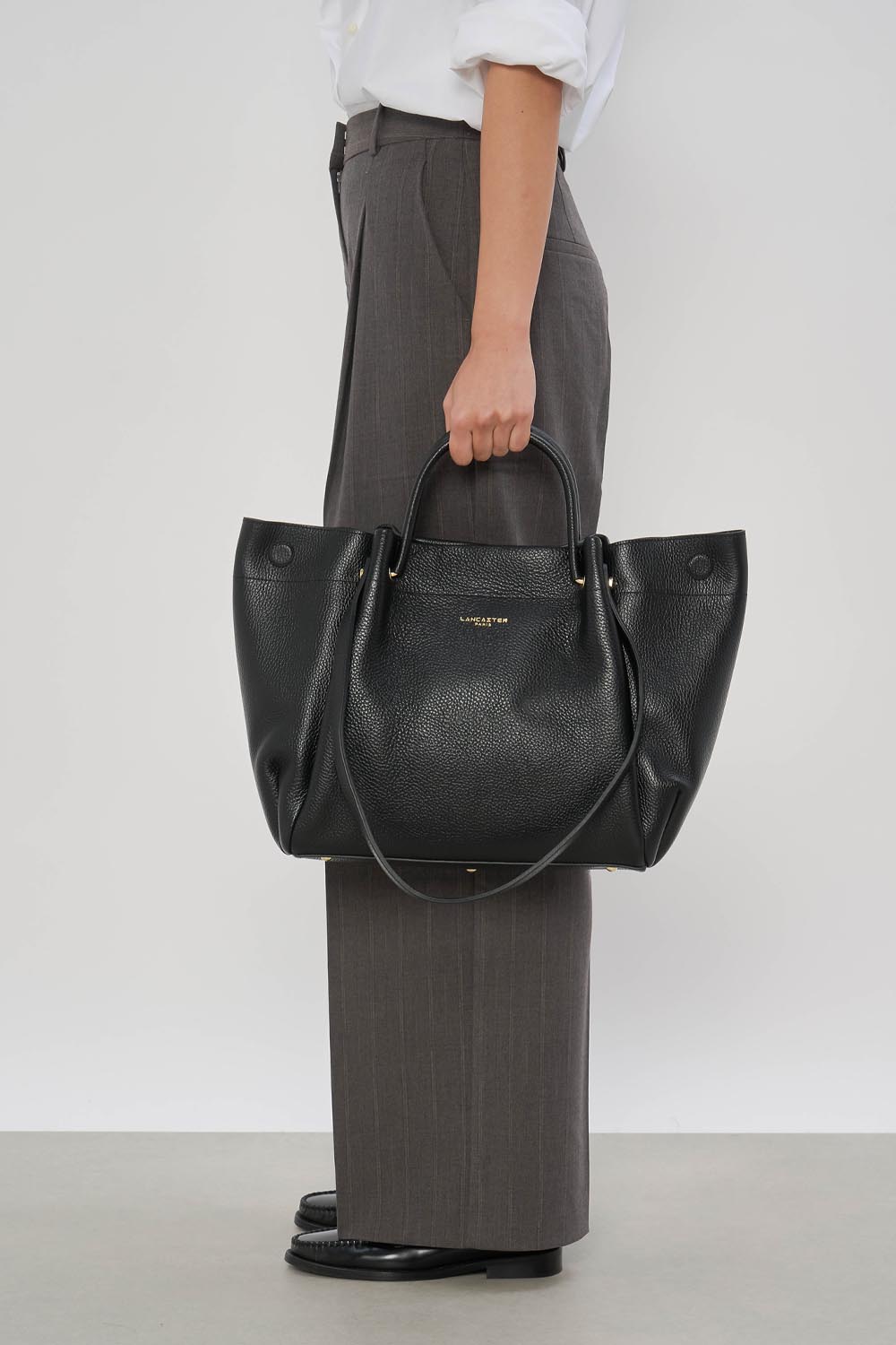 très grand sac cabas épaule - foulonné double louisa 