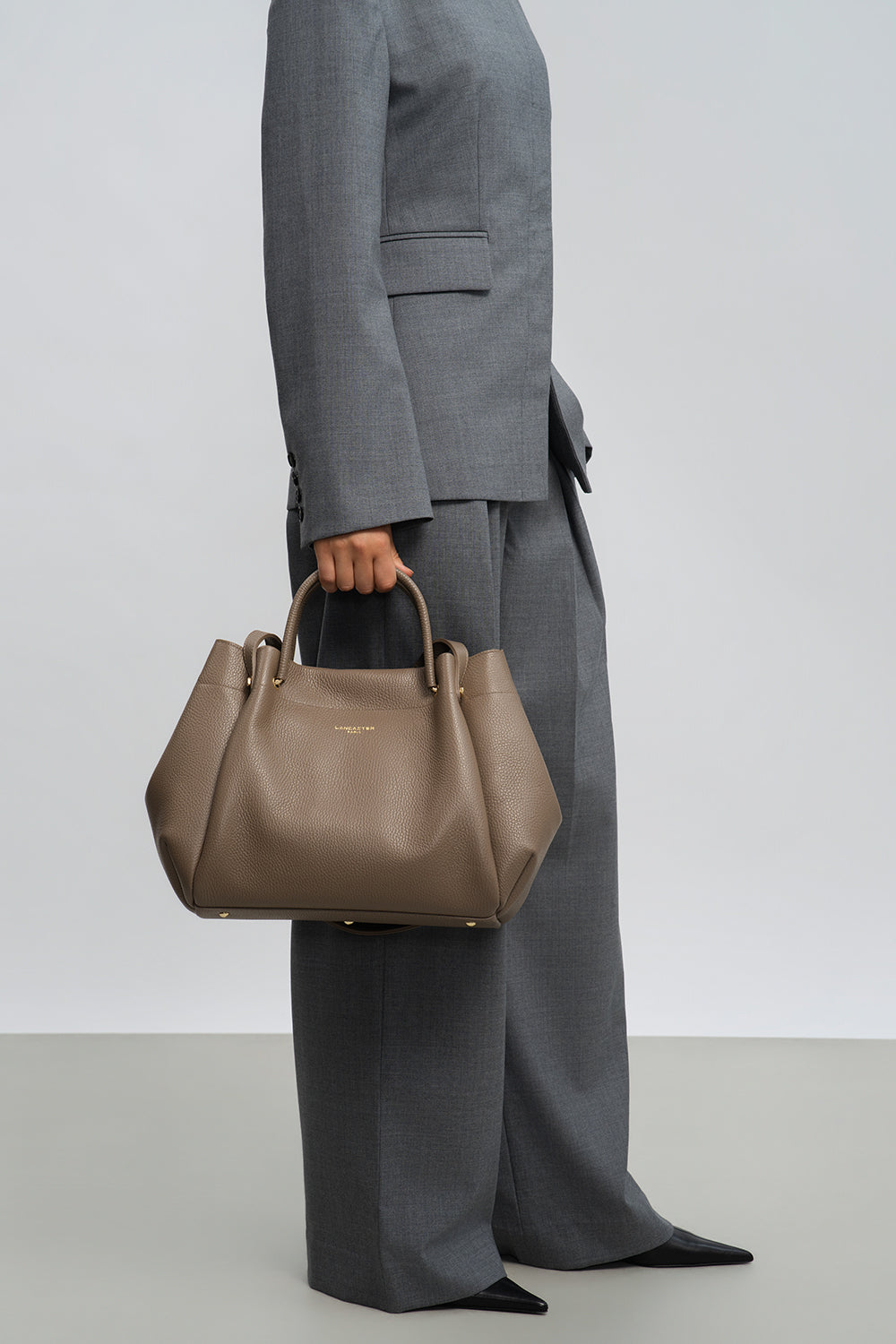 très grand sac cabas épaule - foulonné double louisa 