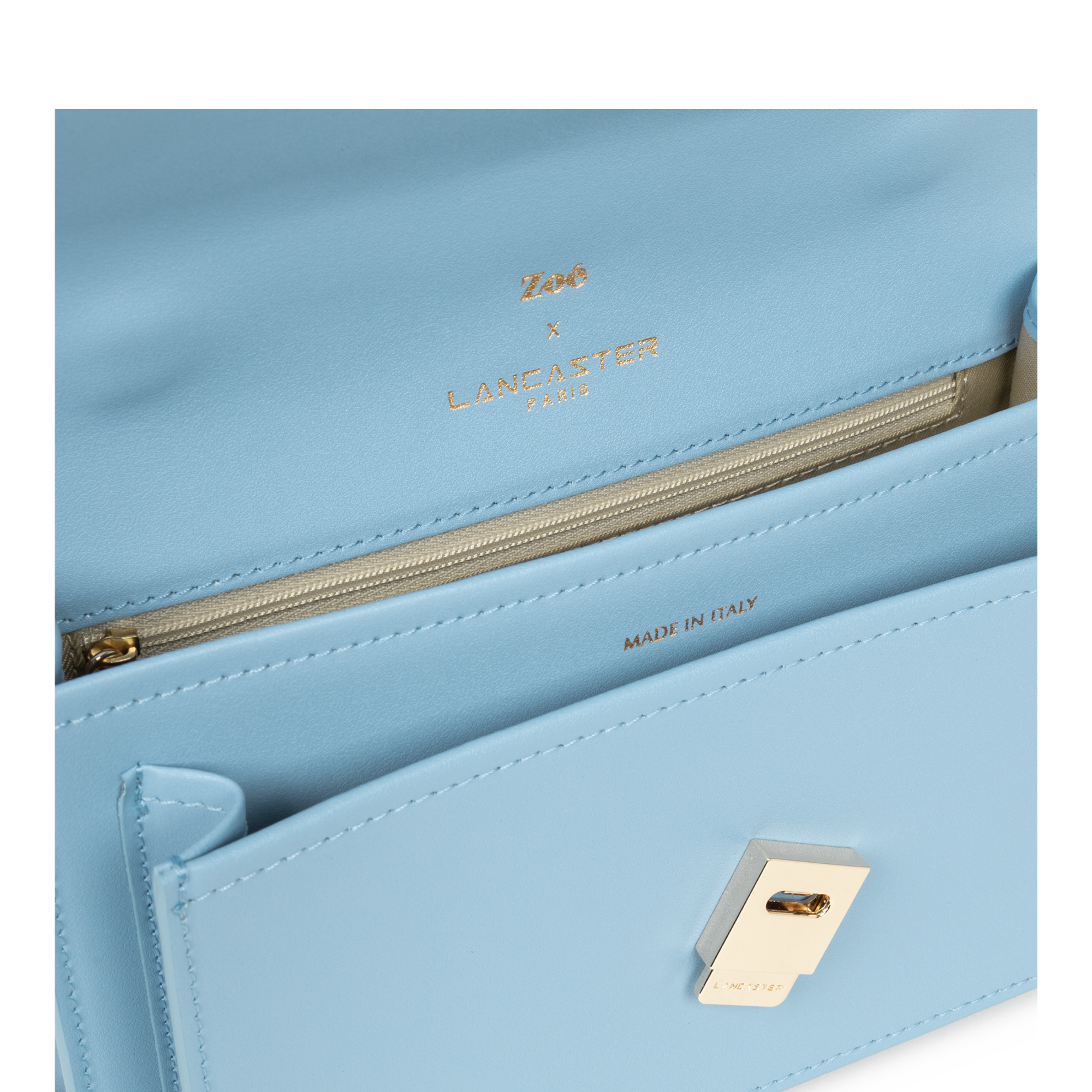 Sac Trottier Lancaster Zoé En Cuir De Vachette - 22x15x6 Cm, Poche Extérieure Et Intérieure Zippée