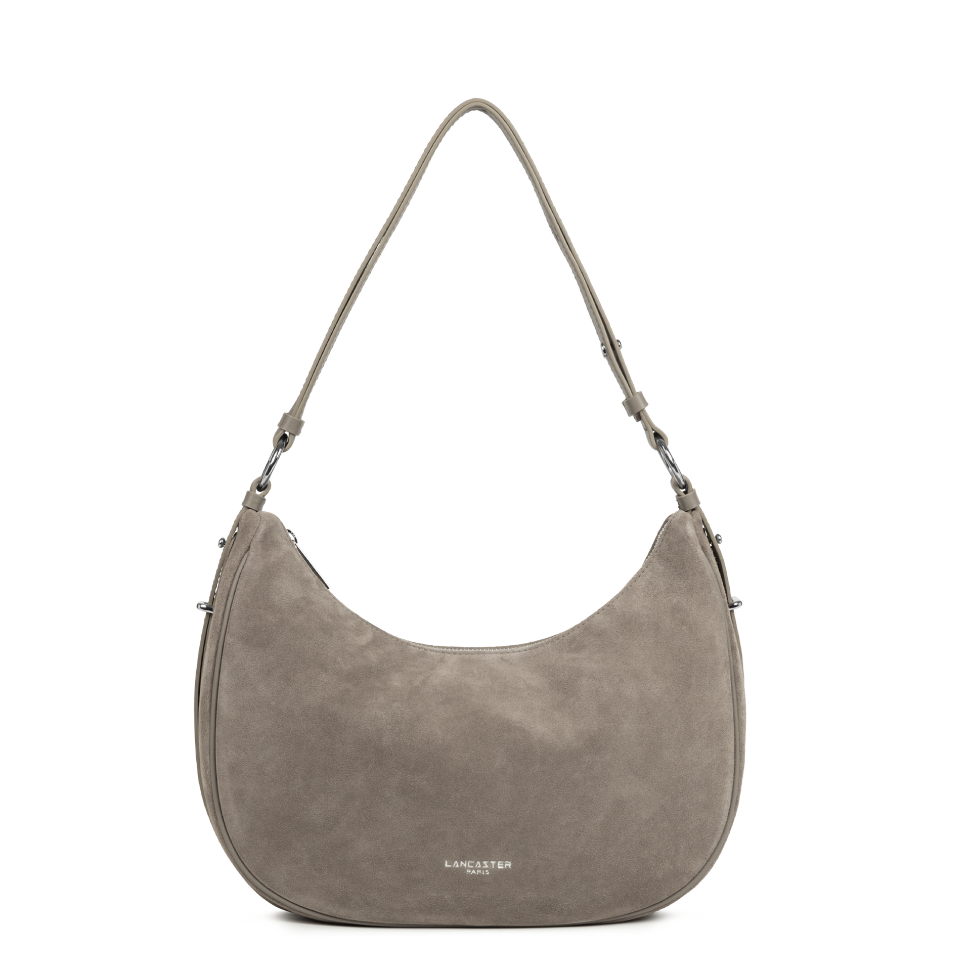 Lancaster Canvas Conscious Tote Bag XL - Borsa A Tracolla Unisex In Cotone, Grigio Chiaro, Capiente Per A4