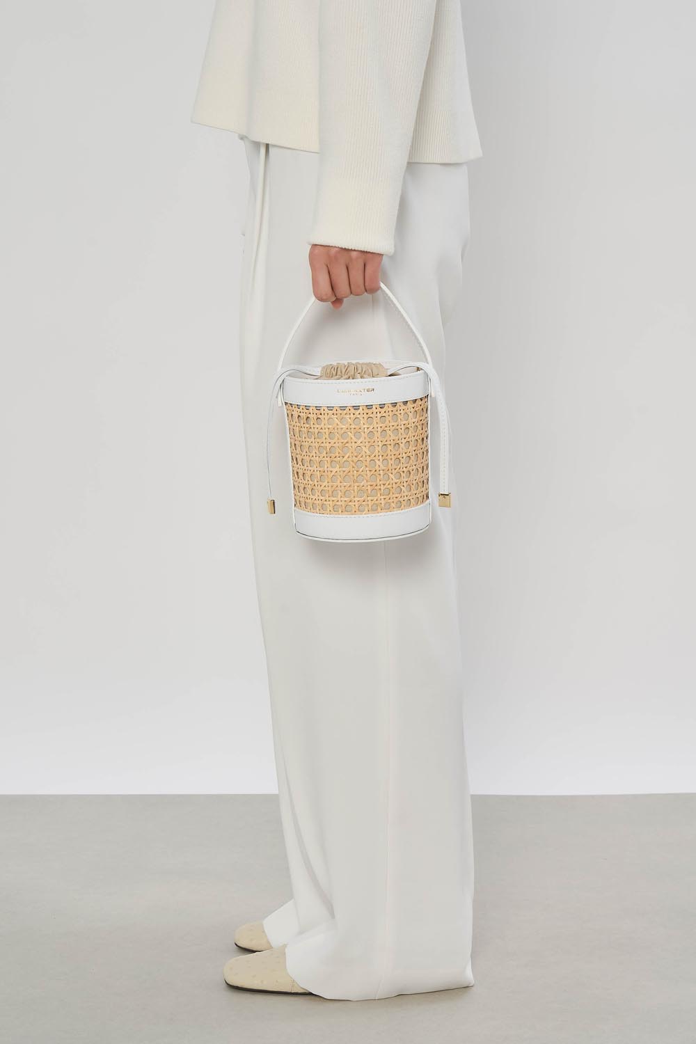 petit sac seau - cannage rotin 