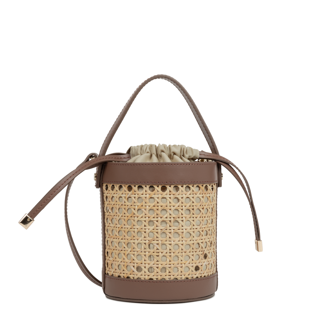 petit sac seau - cannage rotin 