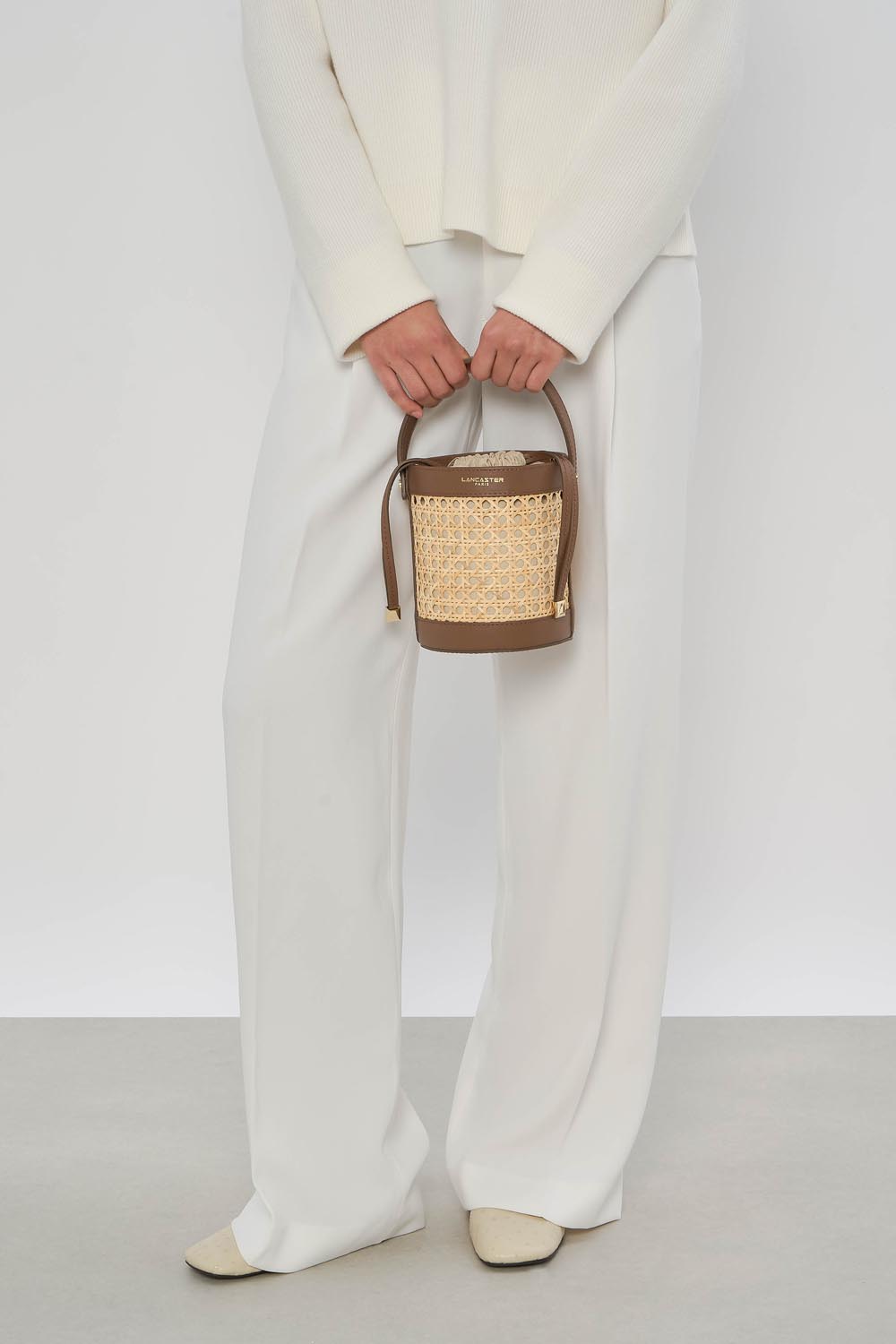 petit sac seau - cannage rotin 