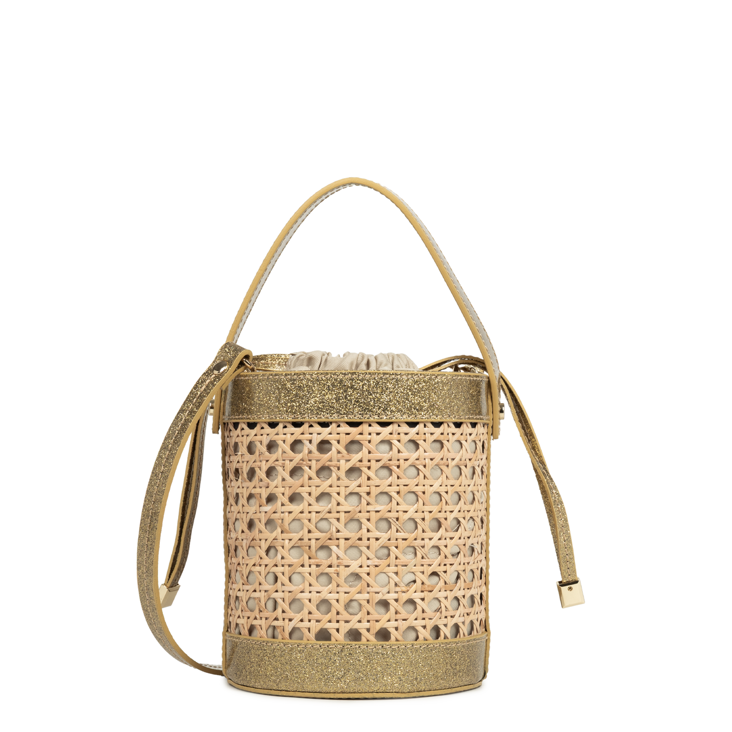 petit sac seau - cannage rotin 