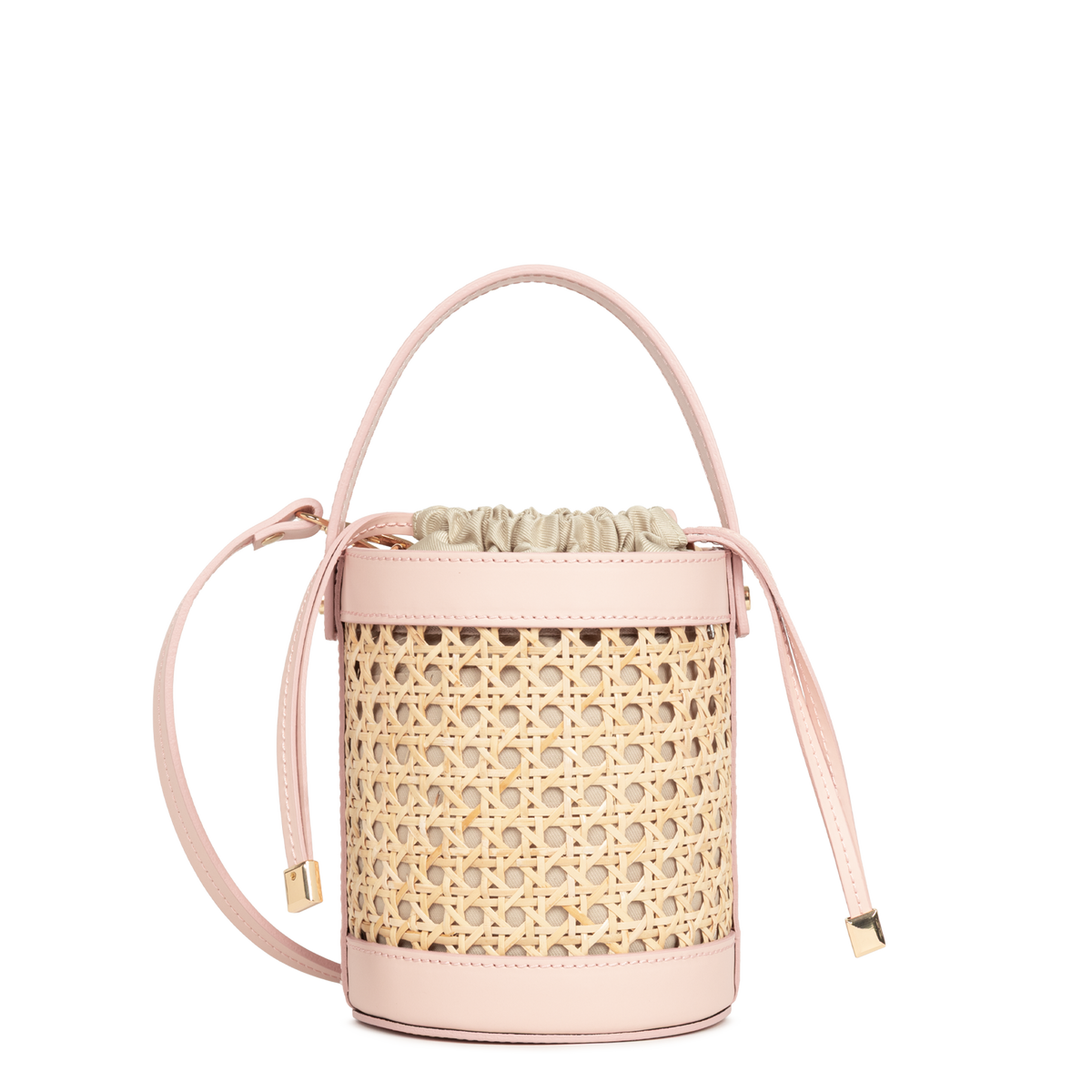petit sac seau - cannage rotin 