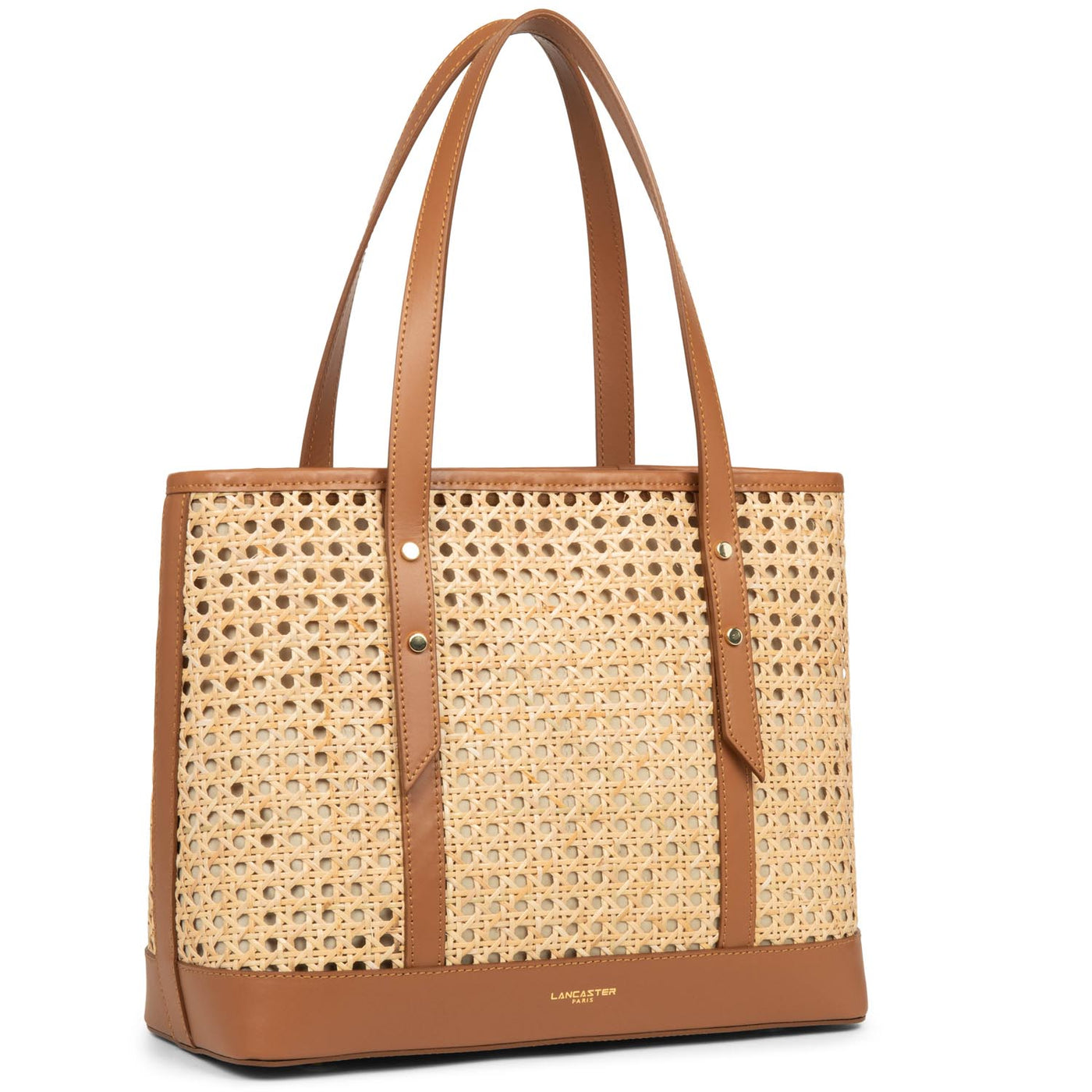 sac cabas épaule - cannage rotin #couleur_camel